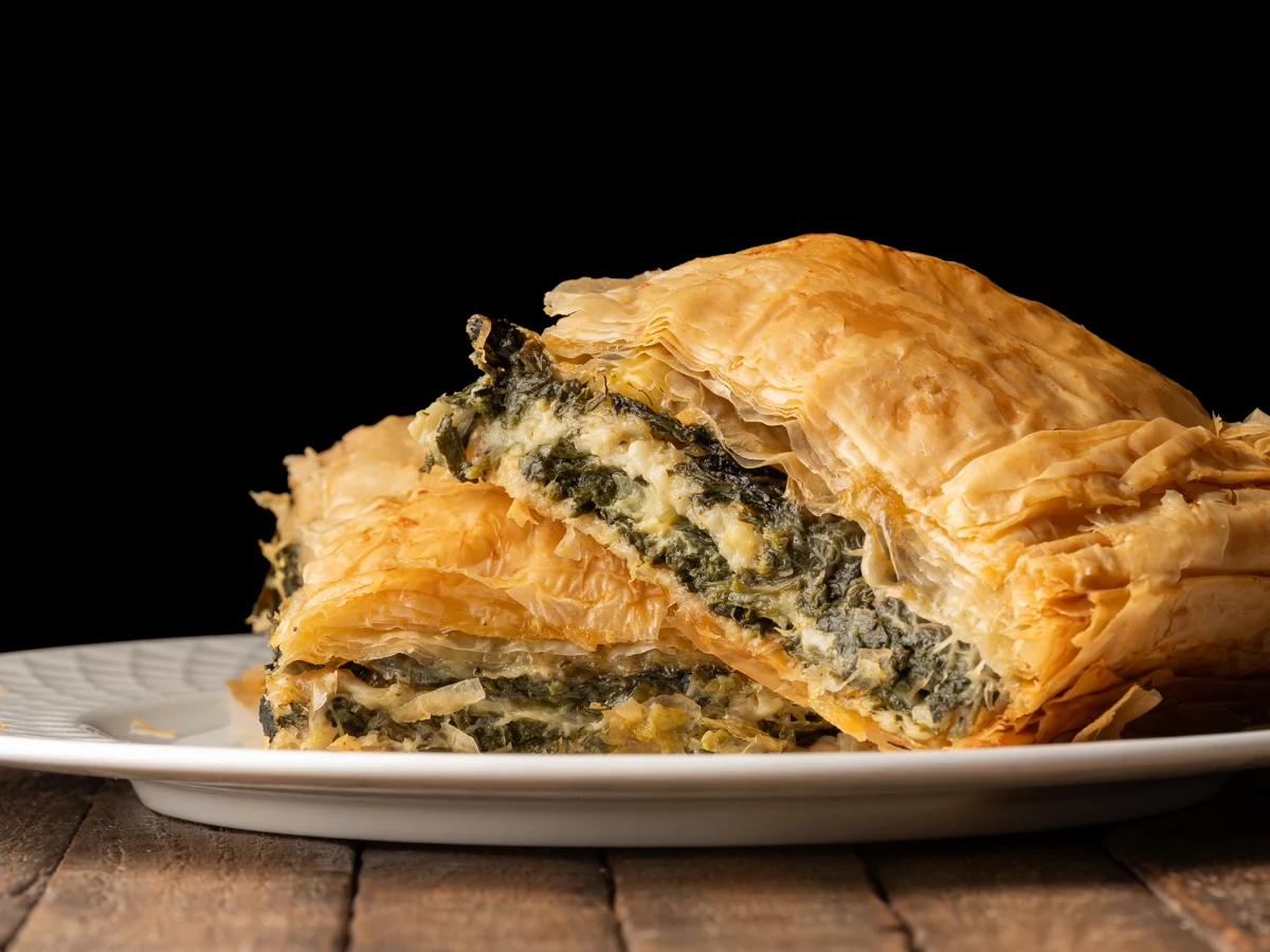 Angela’s flaky spinach and feta spanakopita