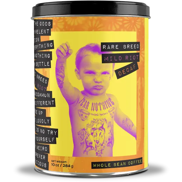Rare Breed Mild Riot coffee can