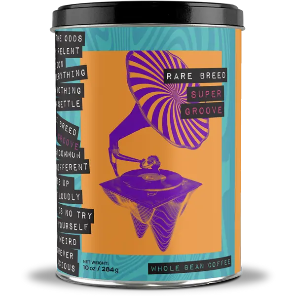 Rare Breed Super Groove coffee can