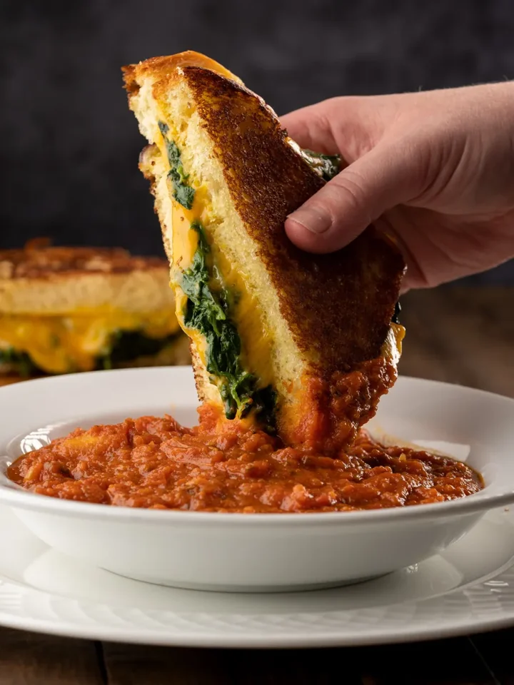 Grilled cheese and tomato soup