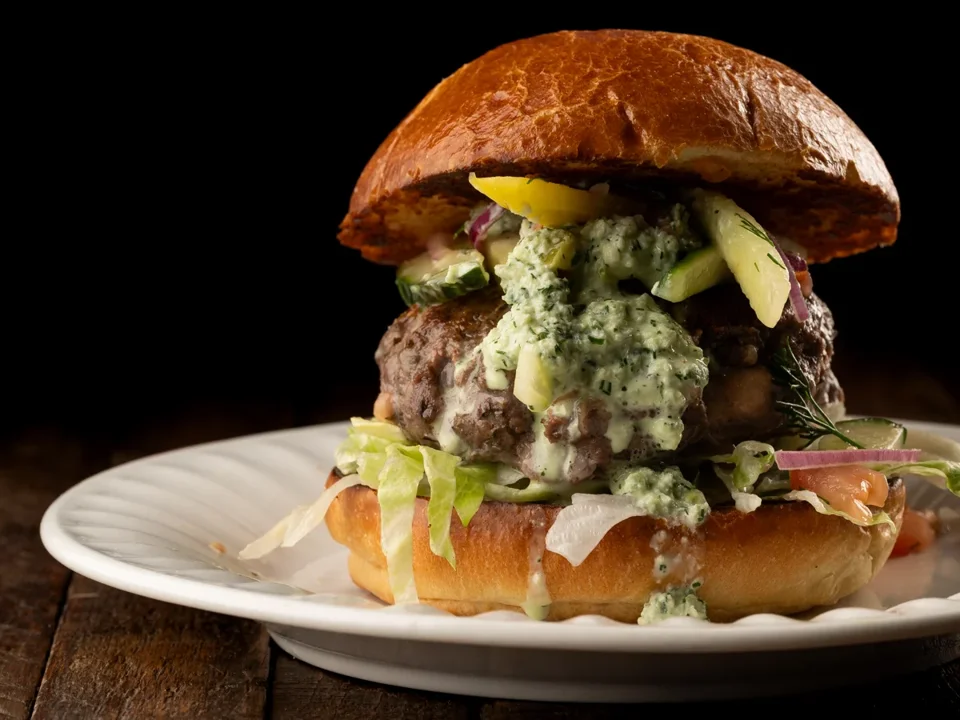 Greek burger lunch special